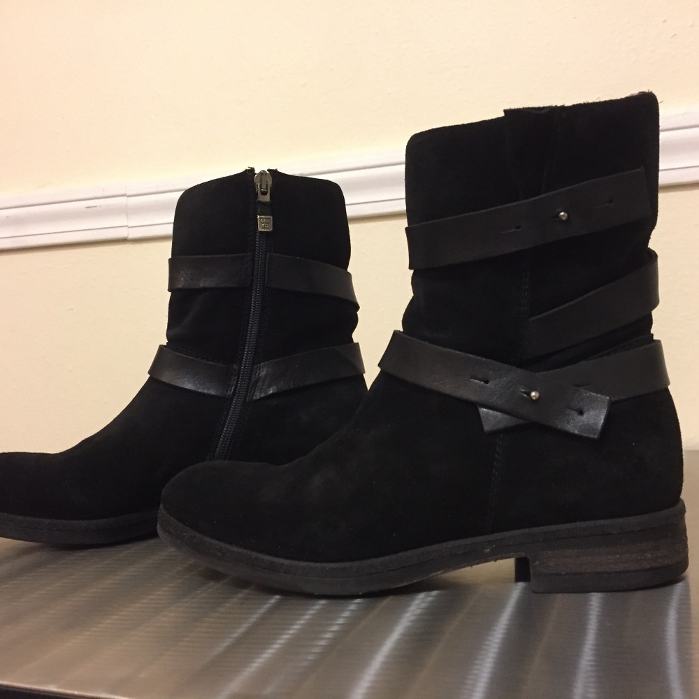 Alberto Fermani Leather Strap Combat Boots